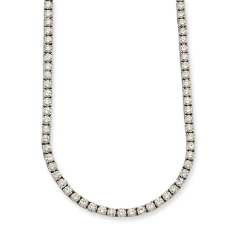 14KW 27.45CTW DIAMOND TENNIS NECKLACE