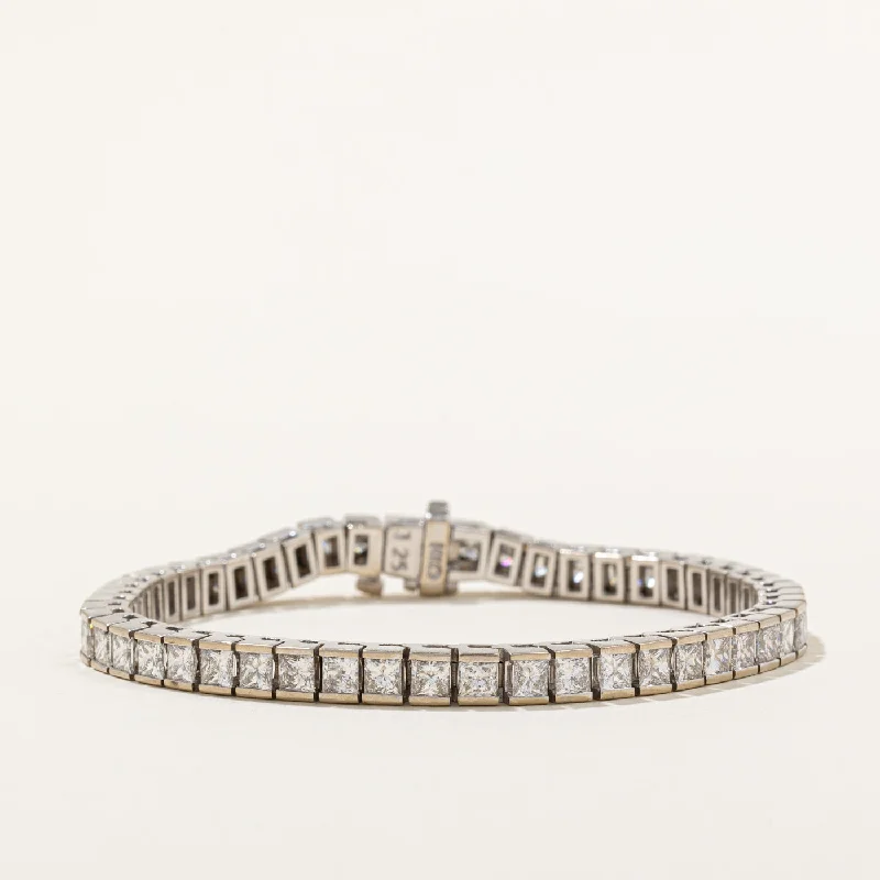 Princess Cut Diamond Tennis Bracelet | 11.99ctw | 7.5"|