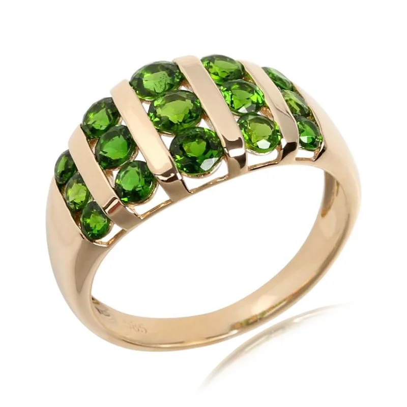 14Kt Yellow Gold Chrome Diopside Ring