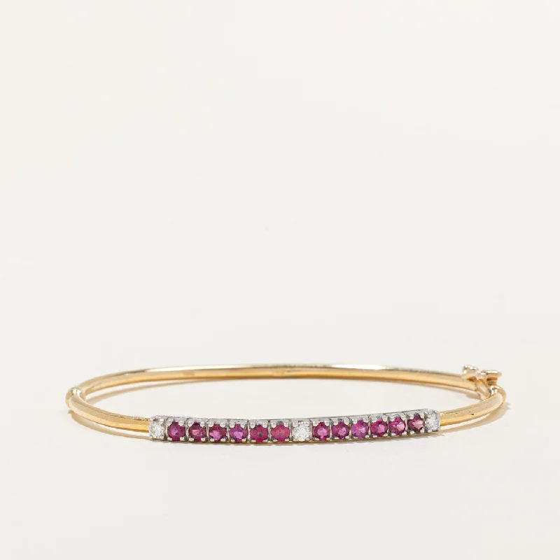 Ruby & Diamond Bracelet | 0.55ctw, 0.12ctw | 6" |