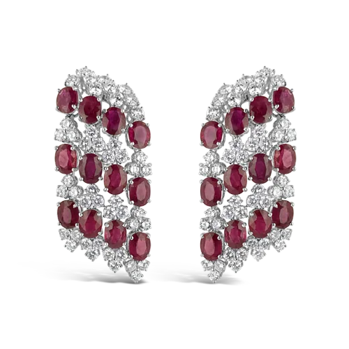 Ruby & Diamond Earrings