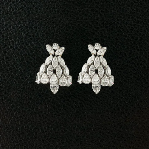 Bell Shaped Diamond Earrings