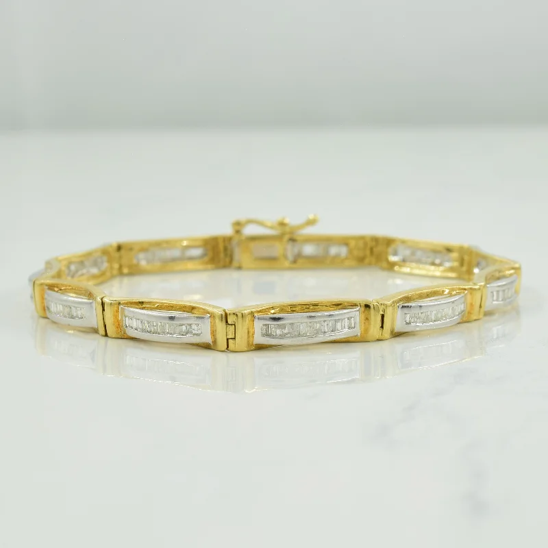 Two Tone Diamond Bracelet | 0.84ctw | 7.25" |