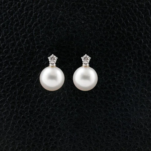 Pearl & Diamond Earrings