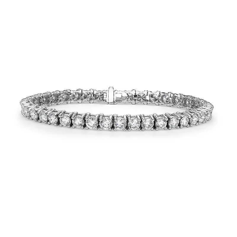 10.80 ct Round Brillant Cut Lab Grown Diamond Tennis Bracelet