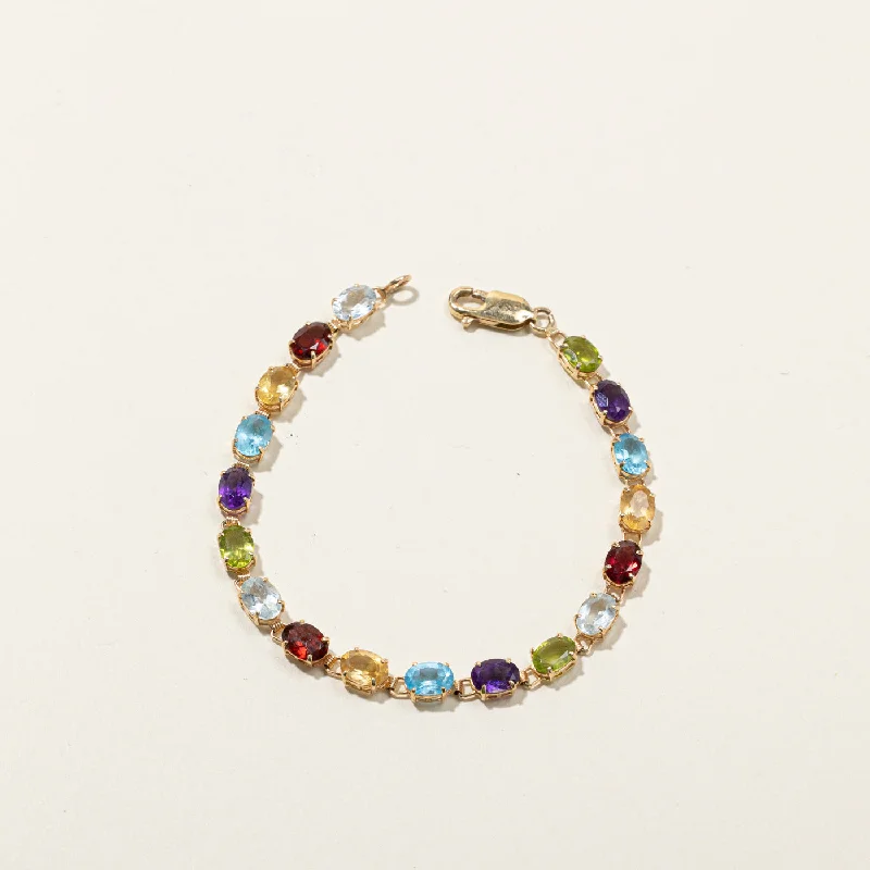 Multi Gemstones Bracelet | 7.5"|