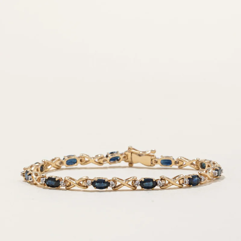 Sapphire & Diamond Bracelet | 3.00ctw, 0.11ctw | 6.25" |