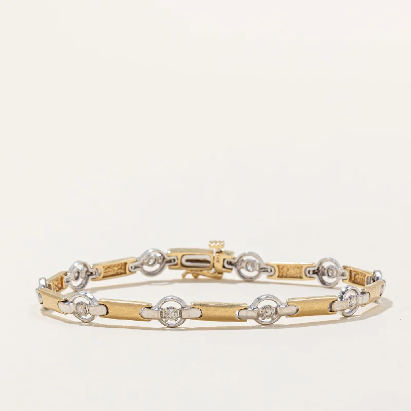 Two Tone Gold Diamond Bracelet | 0.45ctw | 7" |