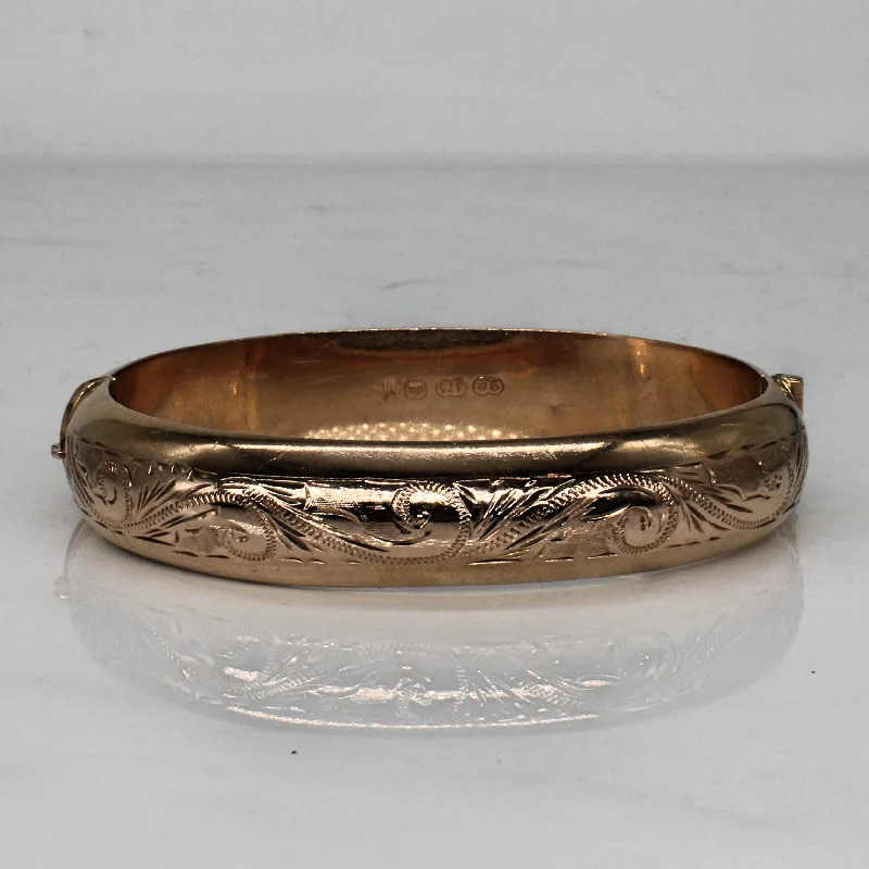 Ornate Rose Gold Cuff Bracelet | 8" |