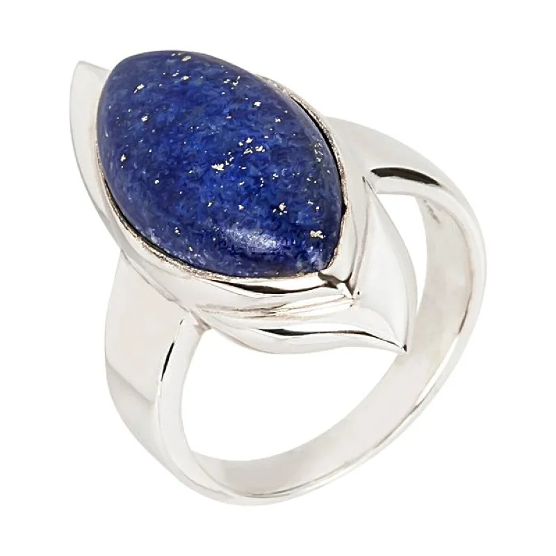 925 Sterling Silver Lapis Lazuli Classic Ring