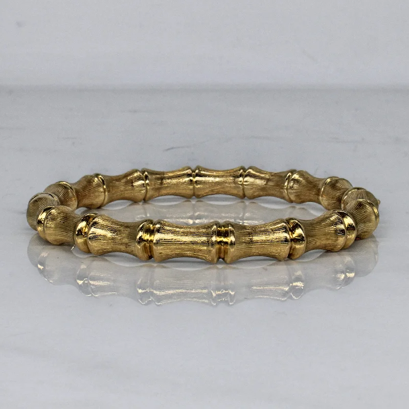 Yellow Gold Bamboo Bracelet | 8" |