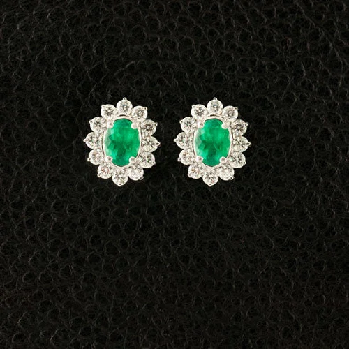 Emerald & Diamond Earrings