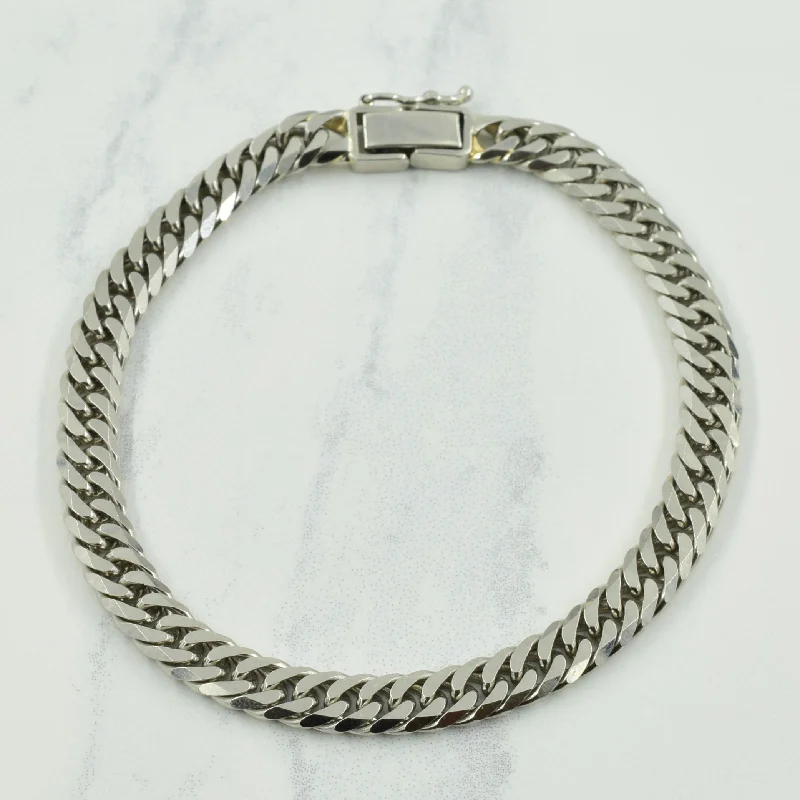 Platinum Curb Link Bracelet | 7" |