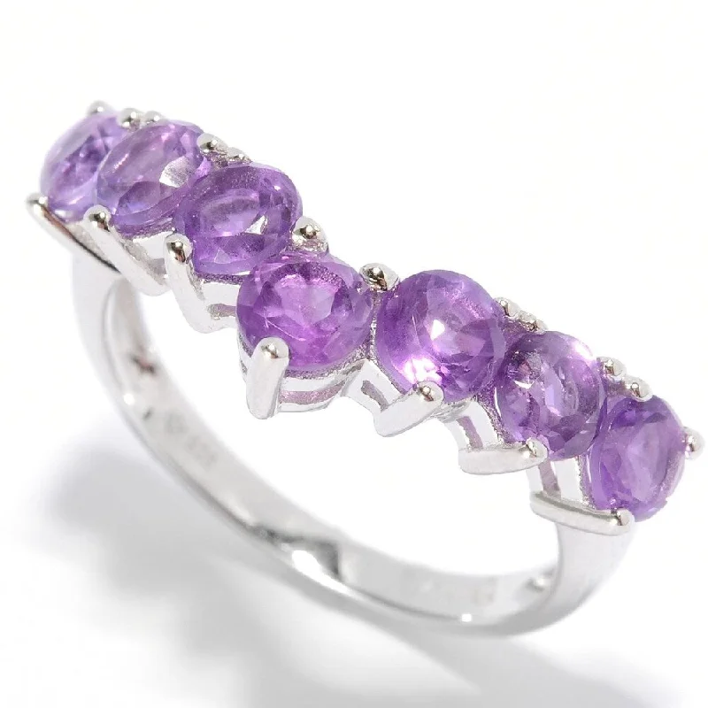 Sterling Silver Amethyst Stack Ring