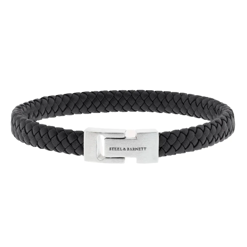 Leather Bracelet Archie Black LBA-001-45E60U-M