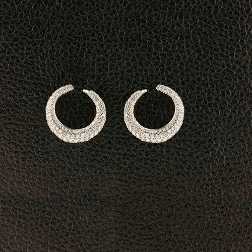 Diamond Circle Earrings