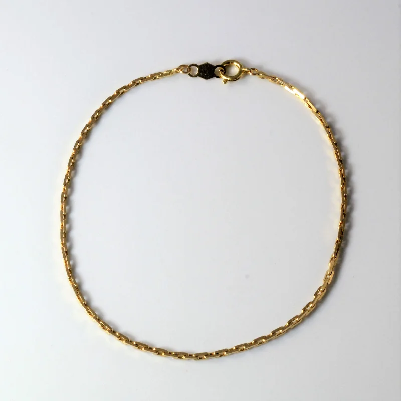 Yellow Gold Cable Chain Bracelet | 7" |