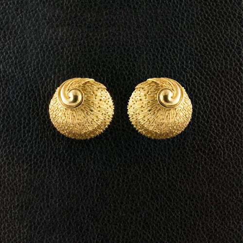 Gold Shell Estate Earrings