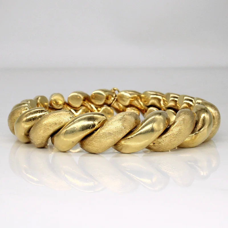 Vintage Italian 18k Yellow Gold Bracelet | 7.75" |