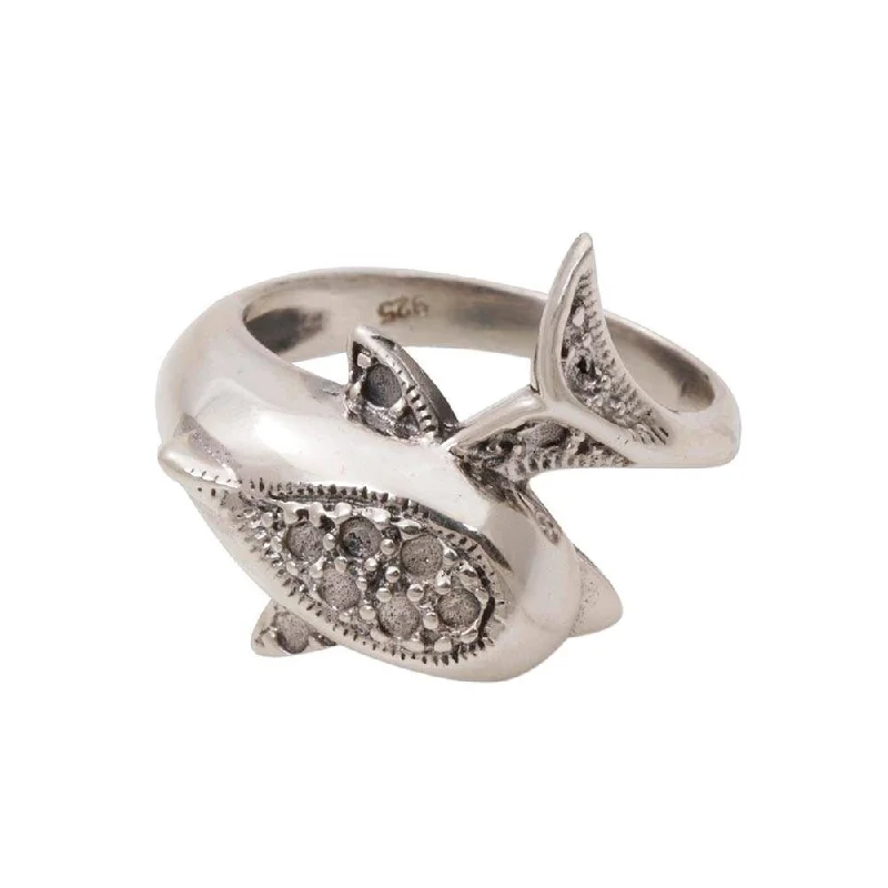 NOVICA Soaring Dolphin, Sterling silver cocktail ring