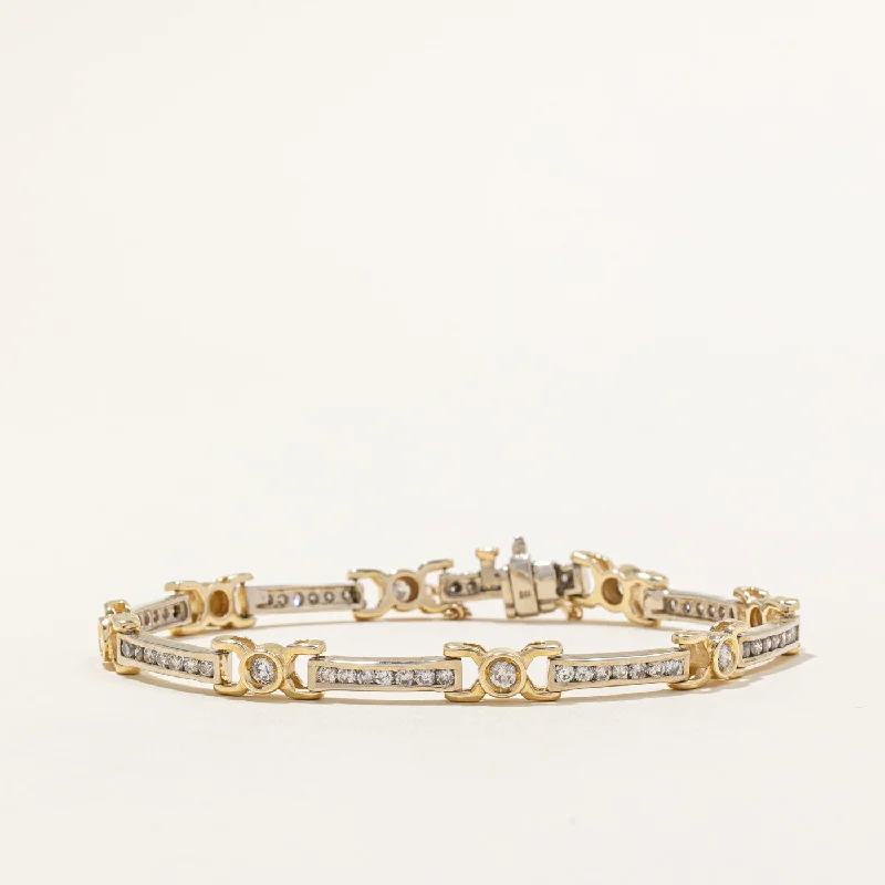 Two Tone Diamond Bracelet | 2.40ctw | 7.5" |