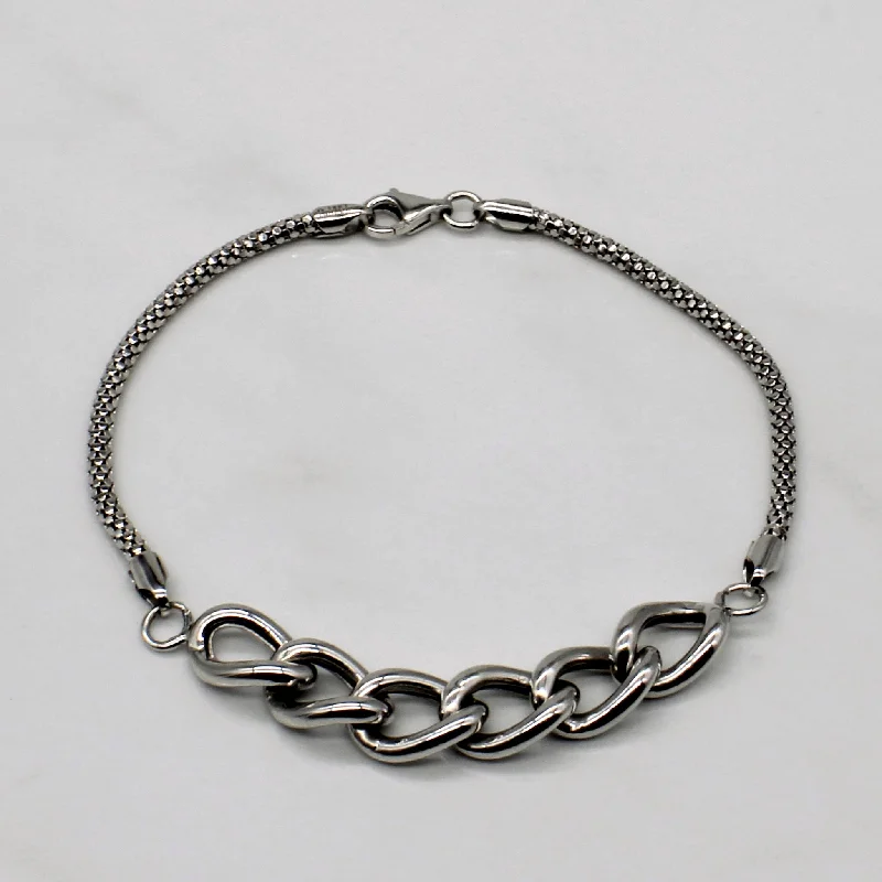 Mixed Link Chain Bracelet | 7.5" |