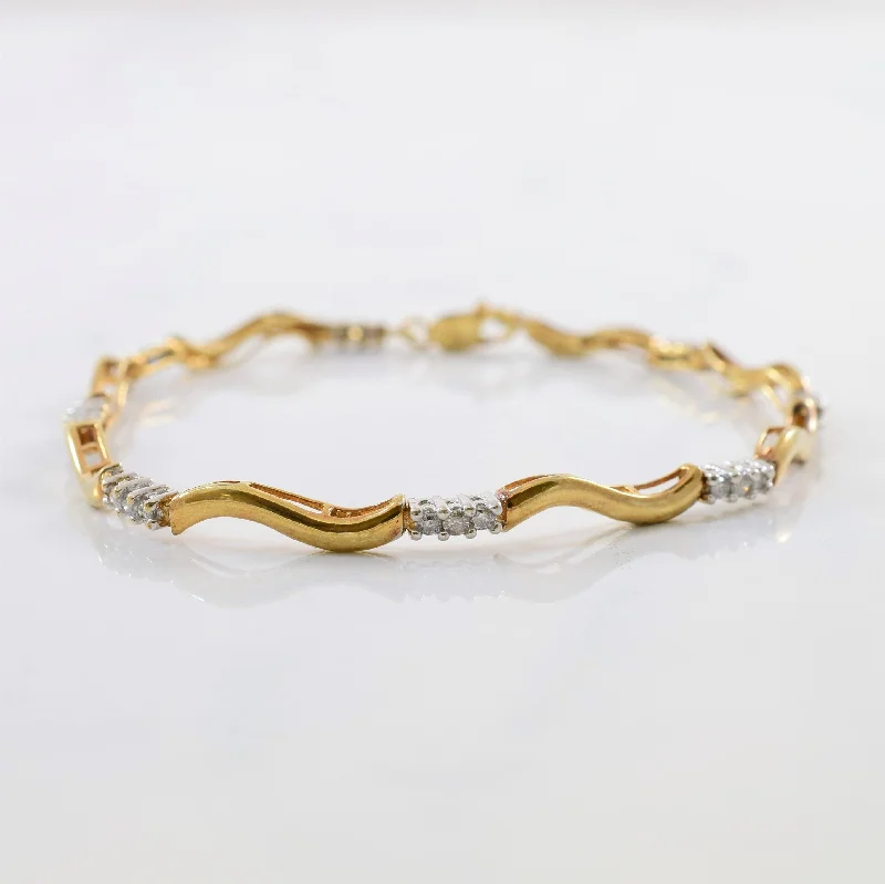 Wavy Diamond Bracelet | 0.36ctw | 7" |