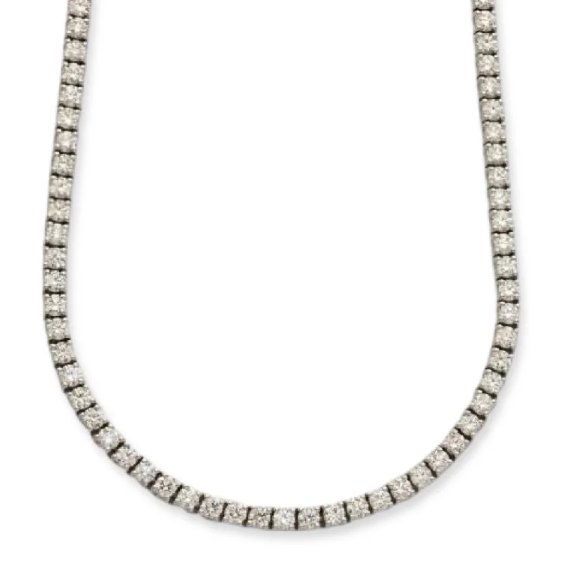 14KW 14.72CTW DIAMOND TENNIS NECKLACE