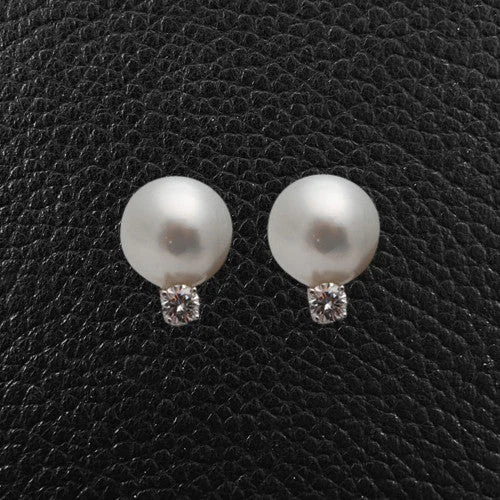 South Sea Pearl & Diamond Earrings