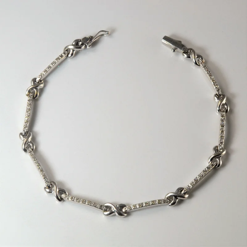 Pave Diamond Infinity Bracelet | 0.28ctw | 8" |