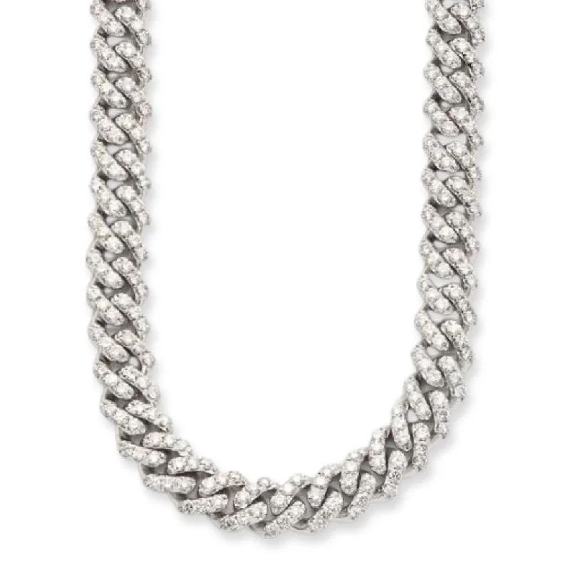 10KW 18.76CTW DIAMOND MIAMI CUBAN NECKLACE