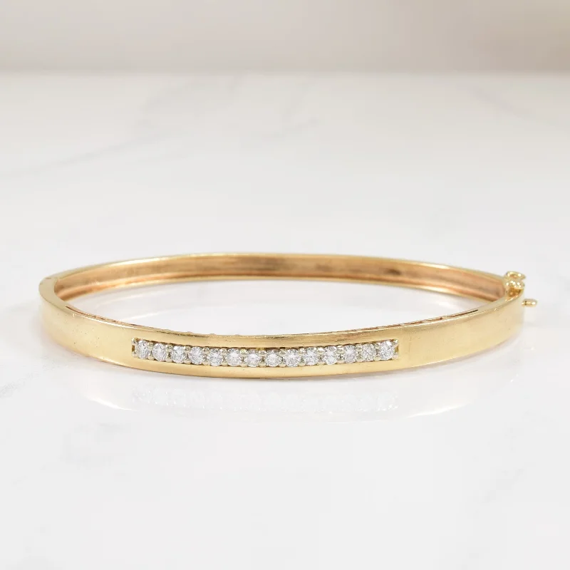 Pave Set Diamond Bangle | 0.70ctw | 8" |