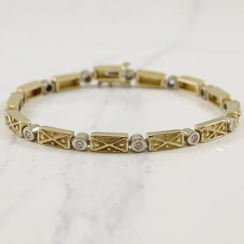 Unique Bezel Set Diamond Bracelet | 0.52ctw | 7.5" |