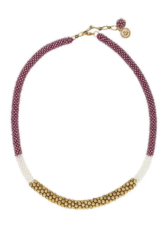 **NEW** <br>The Golden Division Necklace <br> Mulberry