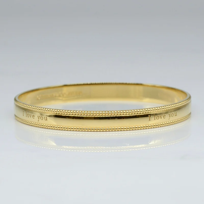 Tiffany & Co.' Engraved 'I Love You Bangle' | 7" |