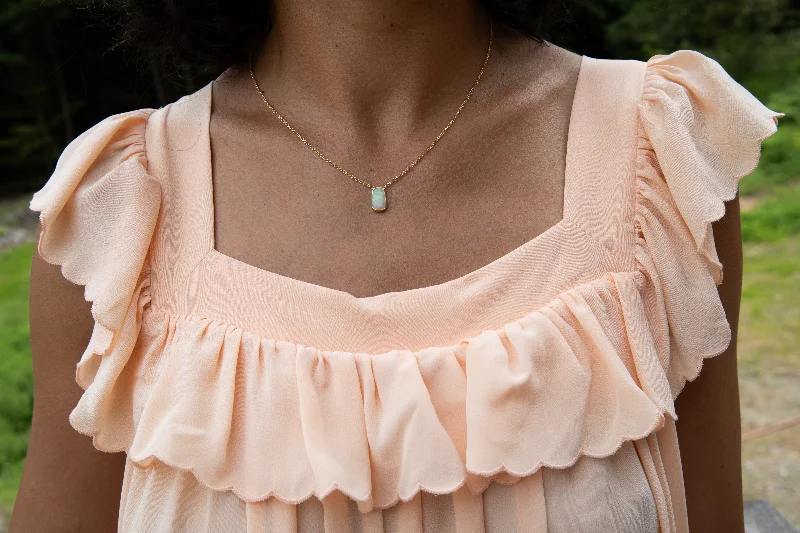 Epic Rectangular Opal Necklace