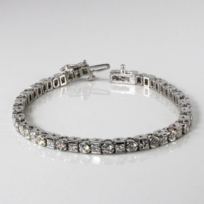 Semi Bezel Diamond Tennis Bracelet | 2.75ctw | 7"|