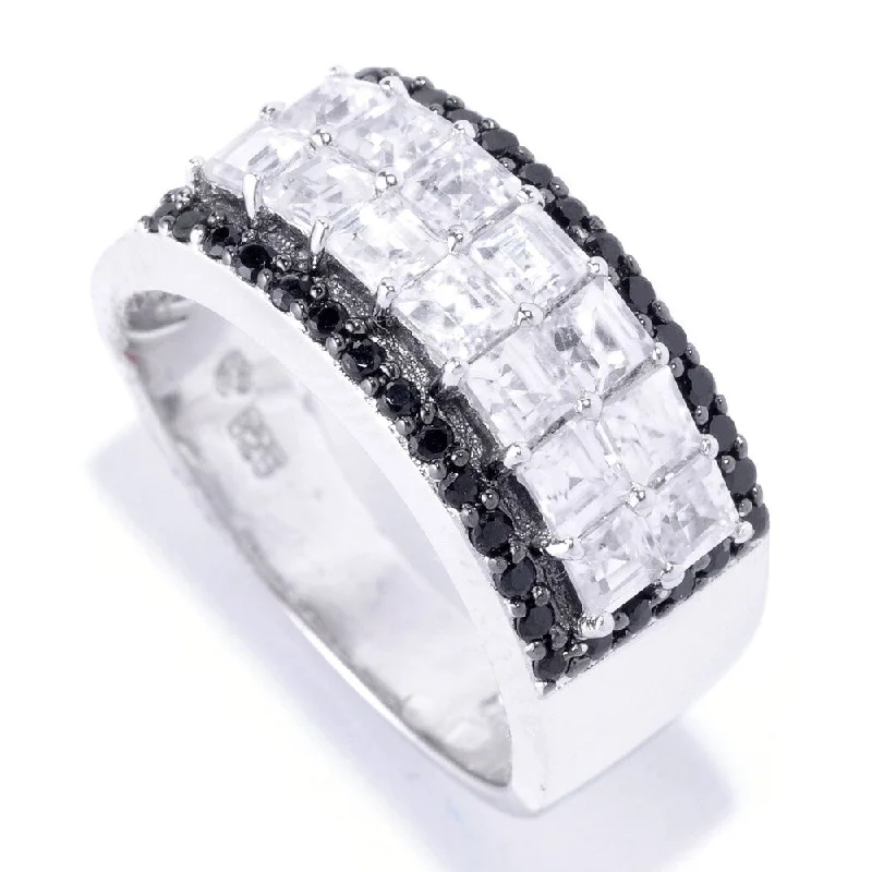 Sterling Silver 2.41Ctw White Natural Zircon Ring