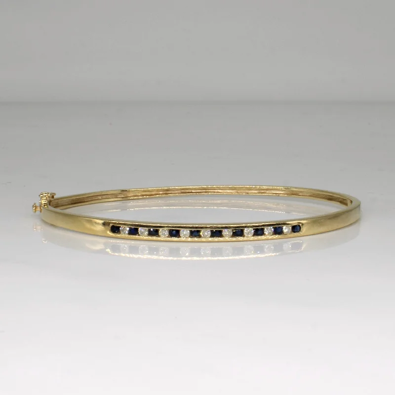 Sapphire & Diamond Channel Set Bracelet | 0.25ctw, 0.18ctw | 6.5" |