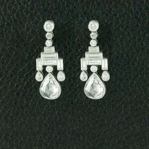 Art Deco Style Diamond Earrings