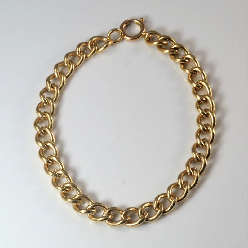 Yellow Gold Cable Chain Bracelet | 7.5"|