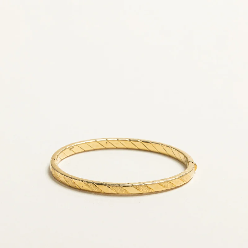 Textured Gold Bangle | 7"|