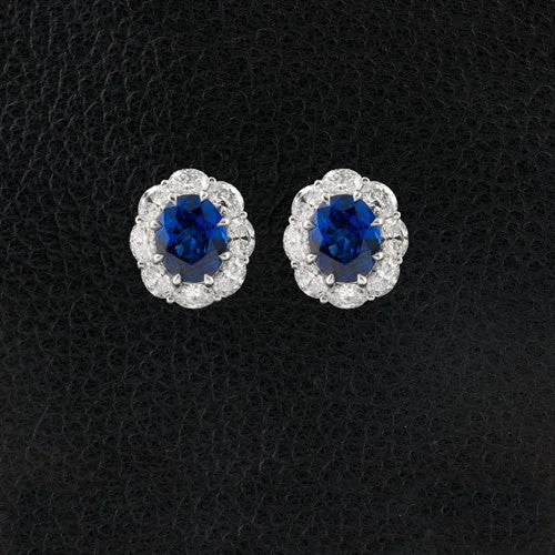 Sapphire & Diamond Earrings