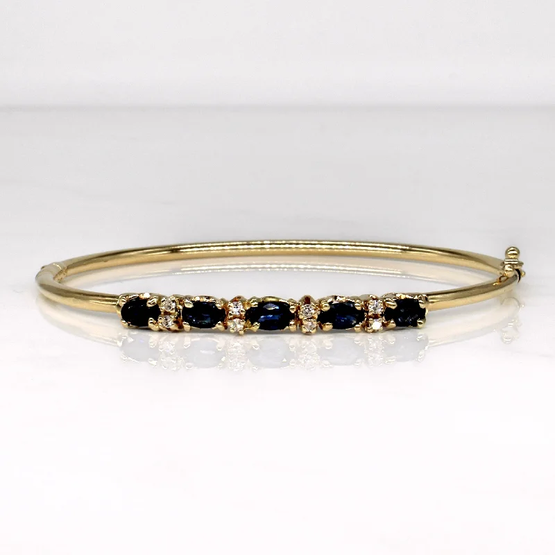 Sapphire & Diamond Bracelet | 1.25ctw, 0.08ctw | 7" |