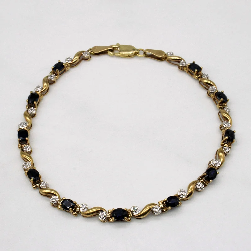 Sapphire & Diamond Bracelet | 2.42ctw | 7" |