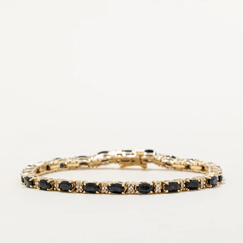 Sapphire & Diamond Bracelet | 4.80ctw, 0.24ctw | 7" |