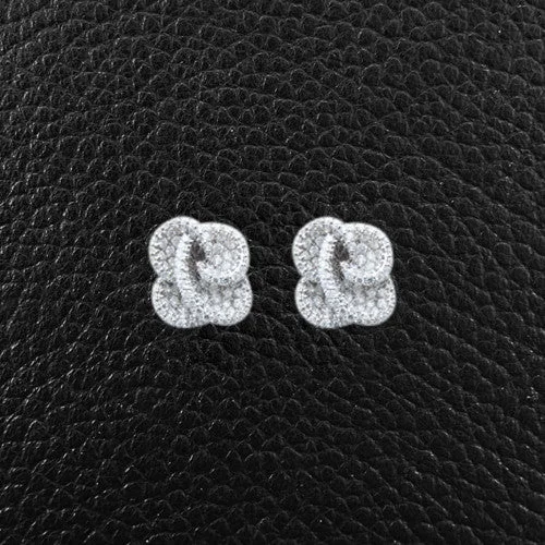 Diamond Flower Earrings