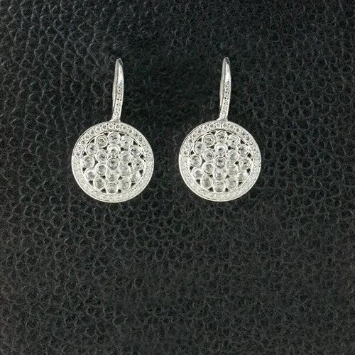 Circle Shape Diamond Earrings