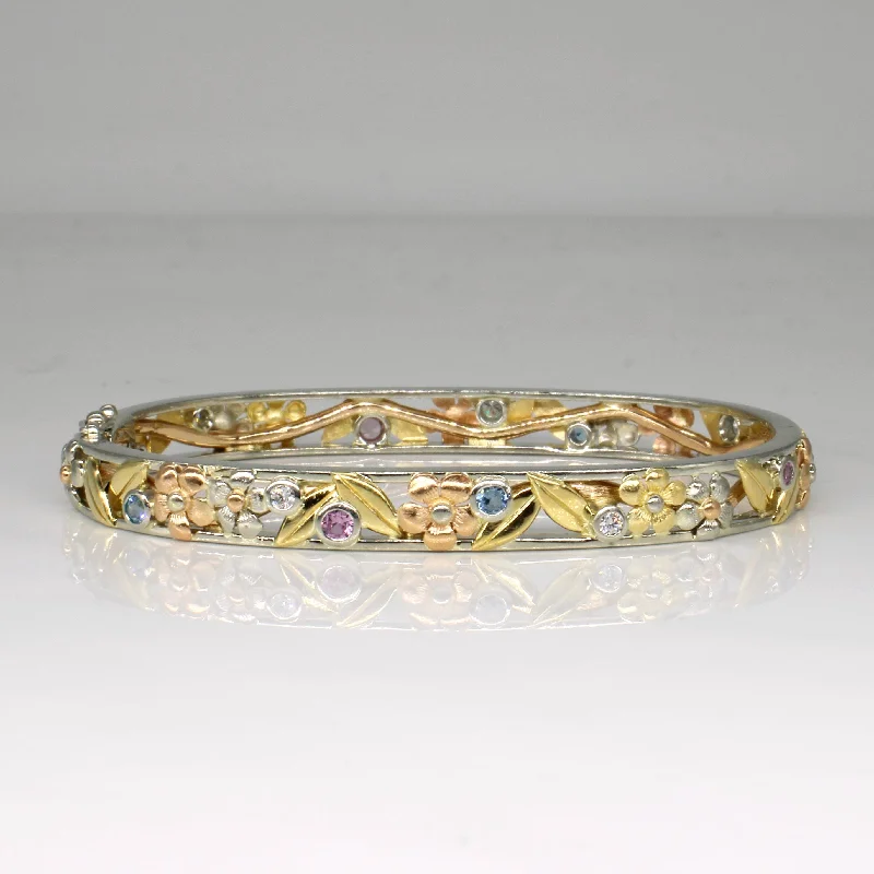 Multi Gem Floral Bracelet | 0.43ctw | 6" |