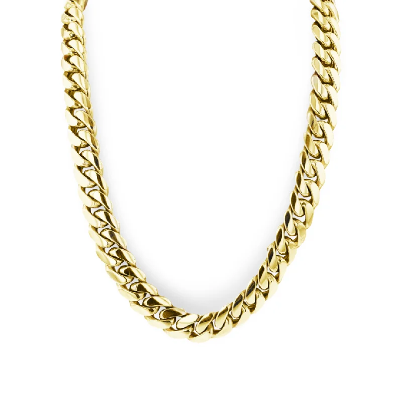 MEN'S 10KT YELLOW GOLD 10.5MM CUBAN LINK NECKLACE